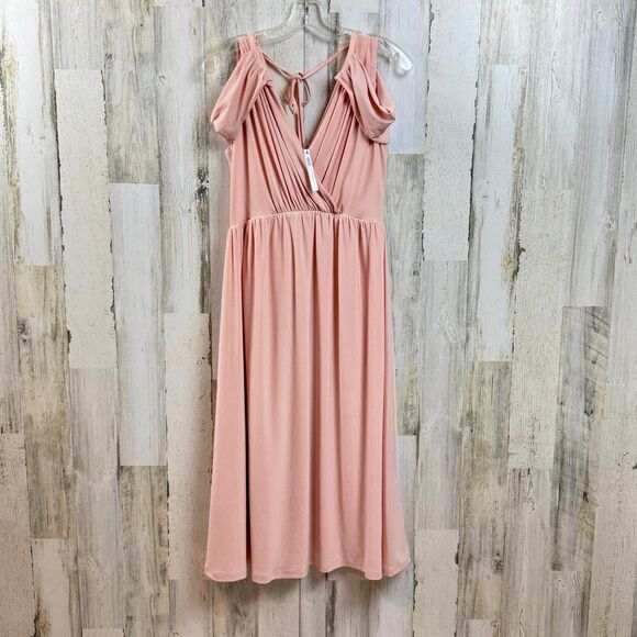 asos pink maternity V-neck Goddess Dress size 8 - Picture 1 of 9